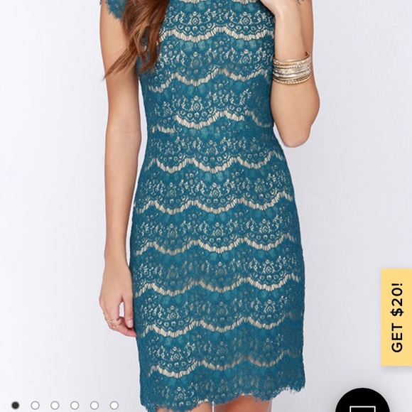 Blue Eyelash Lace Dress - Picture 4 of 8